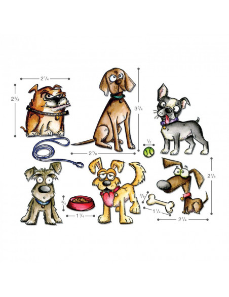 Sizzix Framelits Die Set 23Pz - Crazy Dogs 661593