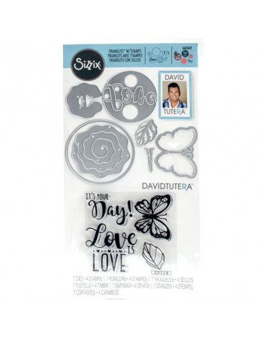 Fustella Sizzix Framelits Set con Timbri - Cupcake Topper 662642