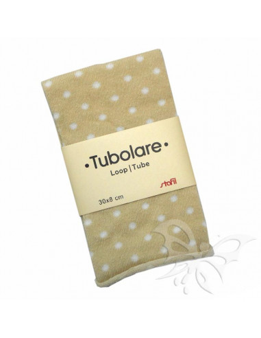 Tubolare Stafil 30 x 8cm Pois Beige-Bianco 74705003