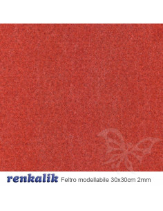 Feltro Modellabile 3mm - Colore Rosso India Melange 