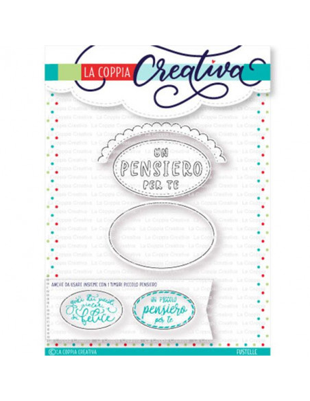 Set 3 Fustelle La Coppia Creativa Ovale con pensiero RI289