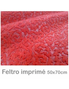 Feltro sintetico rosso melange M74 - Merceria Montepietra