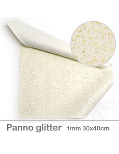 Pannelli Pannolenci Glitter - Glitter Oro - Colore Bianco - Misura 30x45cm  
