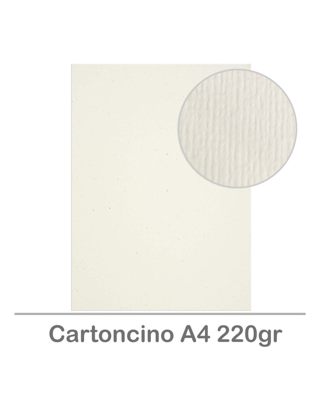 Cartoncino A4 220gr set 10fg. Bianco neve