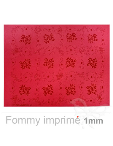 Fommy soft imprimé Poinsettia "Rosso...