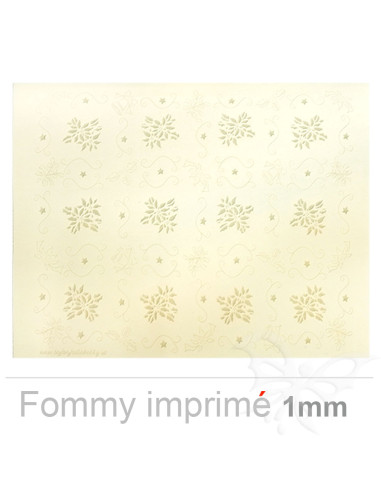 Fommy soft imprimé Poinsettia "Crema"...